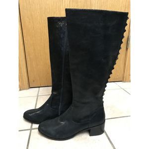 Adrianna Papell Paige Black Florence‎ Suede Boots Size 10